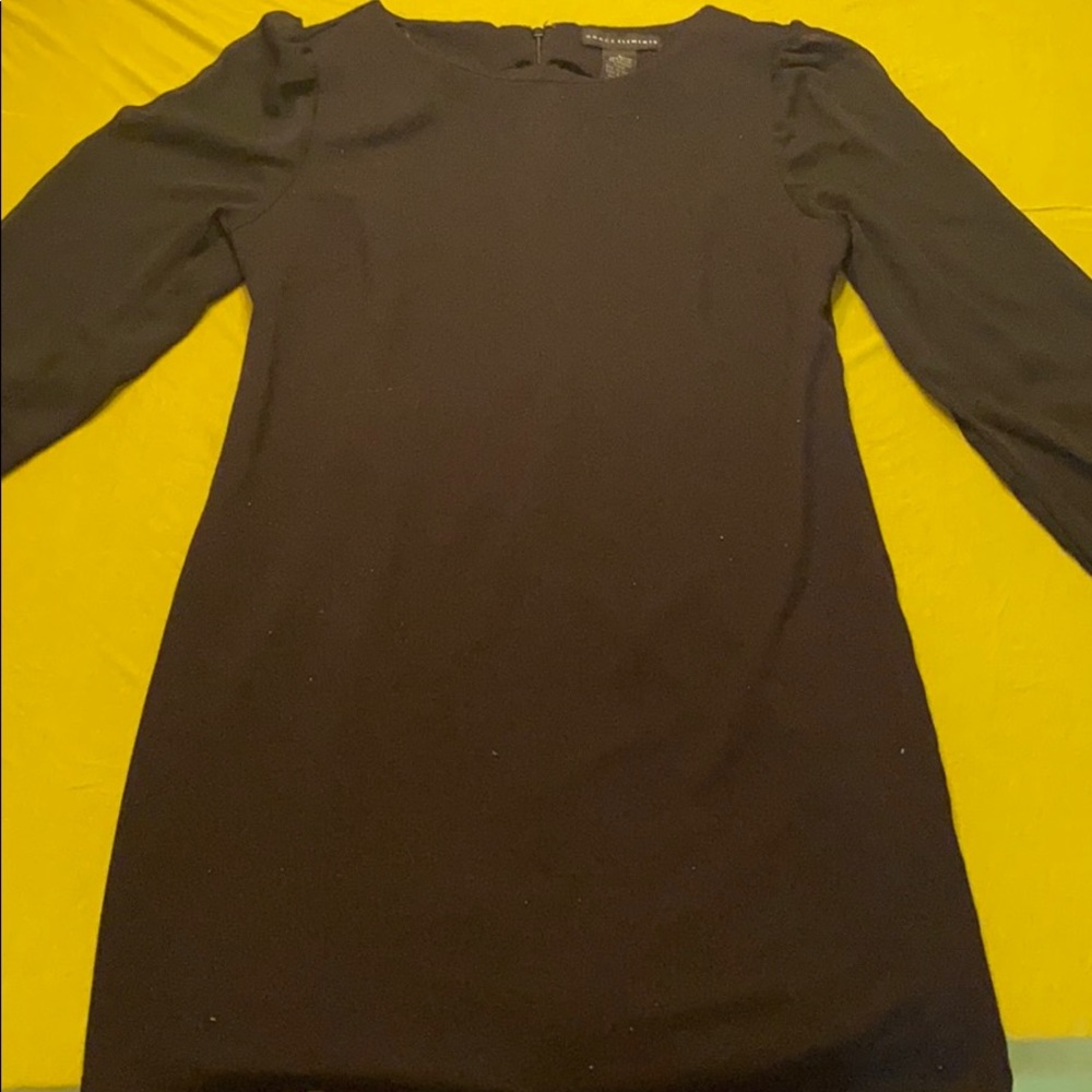 Sheer Sleeved Little Black Dress